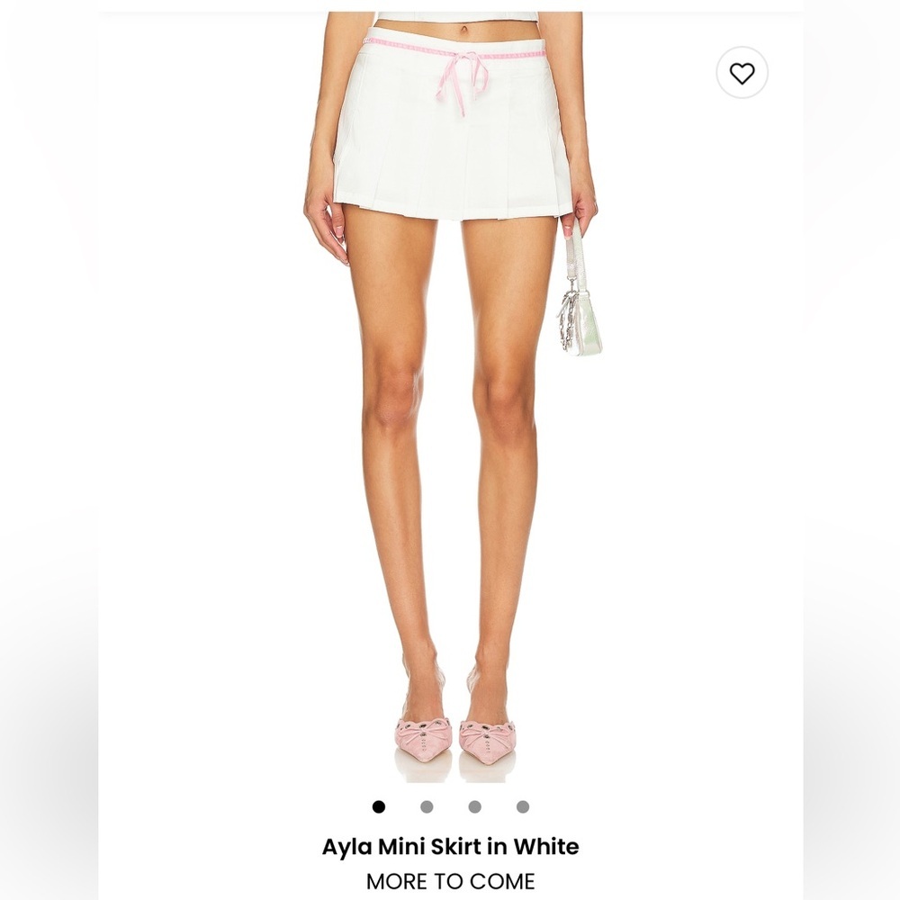 More To Come Ayla Mini Skirt in white size small